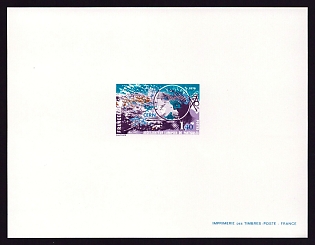 1976 1.40fr France 'Atomic Particle Accelerator, Diagram' Proof Sheetlet, Epreuve de Luxe, Deluxe Presentation Miniature Sheet