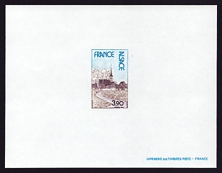 1977 3.90fr France 'Alsace' Proof Sheetlet, Epreuve de Luxe, Deluxe Presentation Miniature Sheet