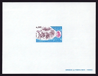1977 80c France 'Battle of Cambray' Proof Sheetlet, Epreuve de Luxe, Deluxe Presentation Miniature Sheet