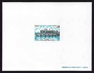 1978 80c France 'Pont Neuf, Paris' Proof Sheetlet, Epreuve de Luxe, Deluxe Presentation Miniature Sheet