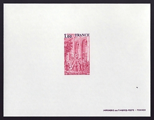 1979 1fr France 'Royal Palace, 1789' Proof Sheetlet, Epreuve de Luxe, Deluxe Presentation Miniature Sheet