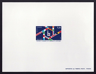 1979 1.20fr France 'European Elections' Proof Sheetlet, Epreuve de Luxe, Deluxe Presentation Miniature Sheet