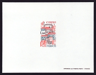 1980 1.50fr France 'Cordes' Proof Sheetlet, Epreuve de Luxe, Deluxe Presentation Miniature Sheet