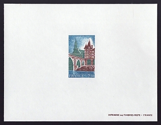 1980 2.30fr France 'Montauban' Proof Sheetlet, Epreuve de Luxe, Deluxe Presentation Miniature Sheet