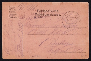 1917 (17 Jun) Polish Legion in Austro-Hungarian Army, Multilingual Field Post Postcard to Field Post Number 378, Austrian K.u.K. (Royal and Imperial) Field Post Postmark No 378, Black Censorship Postmark of Polish Legion Warsaw