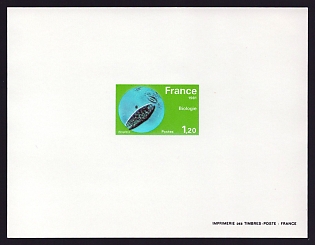 1981 1.20fr France 'Biology' Proof Sheetlet, Epreuve de Luxe, Deluxe Presentation Miniature Sheet
