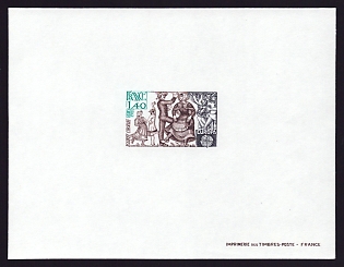 1981 1.40fr France 'Folkdances' Proof Sheetlet, Epreuve de Luxe, Deluxe Presentation Miniature Sheet
