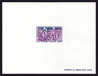 1982 1.80fr France 'Electric Street Lighting Centenary' Proof Sheetlet, Epreuve de Luxe, Deluxe Presentation Miniature Sheet