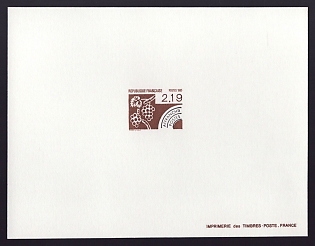 1983 2.19fr France 'Autumn' Trial Color Proof Sheetlet, Epreuve de Luxe, Deluxe Presentation Miniature Sheet