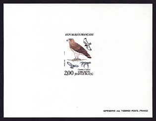1984 2fr France 'Local Birds' Proof Sheetlet, Epreuve de Luxe, Deluxe Presentation Miniature Sheet