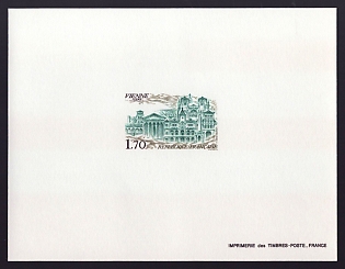 1985 1.70fr France 'View of Vienne' Proof Sheetlet, Epreuve de Luxe, Deluxe Presentation Miniature Sheet