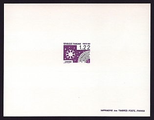 1985 1.22fr France 'Months of the Year' Trial Color Proof Sheetlet, Epreuve de Luxe, Deluxe Presentation Miniature Sheet
