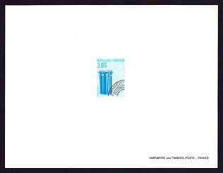 1990 3.06fr France 'Musical Instrument Type of 1989' Proof Sheetlet, Epreuve de Luxe, Deluxe Presentation Miniature Sheet