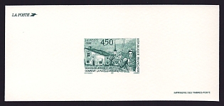 1996 4.50fr France 'Joan of Arc's House, Domremy-La-Pucelle' Trial Color Proof Miniature Sheetlet, Epreuve de Luxe, Deluxe Presentation Miniature Sheet