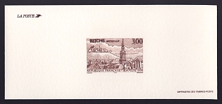 1996 3fr France 'Bitche, Moselle' Trial Color Proof Miniature Sheetlet, Epreuve de Luxe, Deluxe Presentation Miniature Sheet