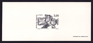 1998 3fr France 'Abolition of Slavery, 150th Anniv' Trial Color Proof Miniature Sheetlet, Epreuve de Luxe, Deluxe Presentation Miniature Sheet