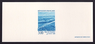 1998 3fr France 'Bay of Somme, Picardy' Trial Color Proof Miniature Sheetlet, Epreuve de Luxe, Deluxe Presentation Miniature Sheet
