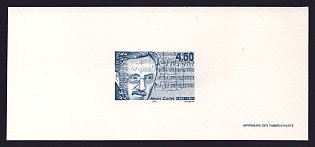 1998 4.50fr France 'Henri Collet (1885-1951), Composer' Trial Color Proof Miniature Sheetlet, Epreuve de Luxe, Deluxe Presentation Miniature Sheet