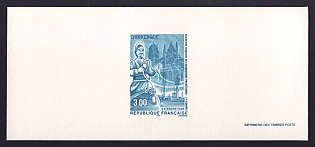 1998 3fr France 'French Federation of Philatelic Assoc., 71st Congress, Dunkirk' Trial Color Proof Miniature Sheetlet, Epreuve de Luxe, Deluxe Presentation Miniature Sheet