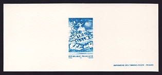 1998 3fr France 'Aero Club of France, cent' Trial Color Proof Miniature Sheetlet, Epreuve de Luxe, Deluxe Presentation Miniature Sheet