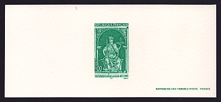 1999 3fr France 'Richard I, the Lion-Hearted (1157-1199), King of England' Trial Color Proof Miniature Sheetlet, Epreuve de Luxe, Deluxe Presentation Miniature Sheet