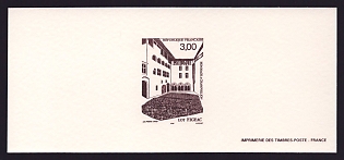 1999 3fr France 'Birthpalce of Champollion Figeac' Trial Color Proof Miniature Sheetlet, Epreuve de Luxe, Deluxe Presentation Miniature Sheet