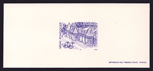 1999 3fr France 'Chateau, Arnac-Pompadour' Trial Color Proof Miniature Sheetlet, Epreuve de Luxe, Deluxe Presentation Miniature Sheet