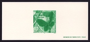1999 3fr France 'Detail of "Noctuelles" Dish, by Emile Galle, School of Nancy Museum' Trial Color Proof Miniature Sheetlet, Epreuve de Luxe, Deluxe Presentation Miniature Sheet