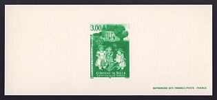 1999 3fr France 'Countess of Segur (1799- 1874), children’s storyteller' Trial Color Proof Miniature Sheetlet, Epreuve de Luxe, Deluxe Presentation Miniature Sheet