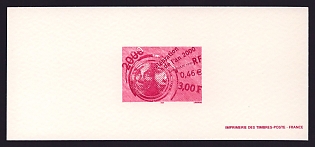 1999 3fr France 'Celebrating the Year 2000' Trial Color Proof Miniature Sheetlet, Epreuve de Luxe, Deluxe Presentation Miniature Sheet