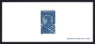 2000 3fr France 'Bank of France, Bicent' Trial Color Proof Miniature Sheetlet, Epreuve de Luxe, Deluxe Presentation Miniature Sheet