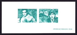 2000 3fr France 'The 20th Century' Compound Trial Color Proof Miniature Sheetlet, Epreuve de Luxe, Deluxe Presentation Miniature Sheet