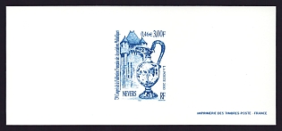 2000 3fr France 'French Federation of Philatelic Associations, 73rd Congress, Nevers' Trial Color Proof Miniature Sheetlet, Epreuve de Luxe, Deluxe Presentation Miniature Sheet
