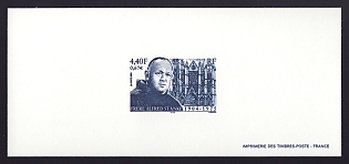 2000 4.40fr France 'Brother Alfred Stanke (1904-75)' Trial Color Proof Miniature Sheetlet, Epreuve de Luxe, Deluxe Presentation Miniature Sheet