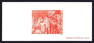 2001 6.70fr France 'Hotel des Chevaliers de Saint-Jeande-Jerusalem' Trial Color Proof Miniature Sheetlet, Epreuve de Luxe, Deluxe Presentation Miniature Sheet