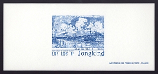 2001 6.70fr France 'Honfleur at Low Tide, by Johan Barthold Jongkind' Trial Color Proof Miniature Sheetlet, Epreuve de Luxe, Deluxe Presentation Miniature Sheet