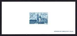 2001 3fr France 'Calais' Trial Color Proof Miniature Sheetlet, Epreuve de Luxe, Deluxe Presentation Miniature Sheet