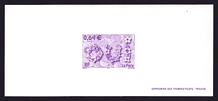 2002 69c France 'Yes' Trial Color Proof Miniature Sheetlet, Epreuve de Luxe, Deluxe Presentation Miniature Sheet