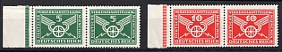 1925 Weimar Republic, Germany, Pairs, Complete Set, Margin, Sheet Inscription