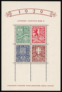1939 Estonia, Complete Set, Souvenir Sheet