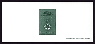 2002 46c France 'Legion of Honor, Bicent' Trial Color Proof Miniature Sheetlet, Epreuve de Luxe, Deluxe Presentation Miniature Sheet