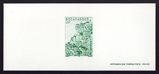 2002 46c France 'Rocamadour' Trial Color Proof Miniature Sheetlet, Epreuve de Luxe, Deluxe Presentation Miniature Sheet
