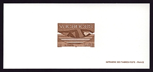 2002 46c France 'Vacation' Trial Color Proof Miniature Sheetlet, Epreuve de Luxe, Deluxe Presentation Miniature Sheet