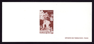 2002 46c France 'Saint-Ser Chapel' Trial Color Proof Miniature Sheetlet, Epreuve de Luxe, Deluxe Presentation Miniature Sheet