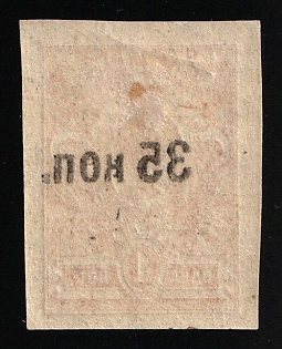 1919 35k Crimea, Ukraine, Russian Civil War, Offset of Overprint