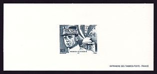 2003 50c France 'Milan Stefanik (1880-1919), Czechoslovakian General' Trial Color Proof Miniature Sheetlet, Epreuve de Luxe, Deluxe Presentation Miniature Sheet