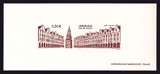 2003 50c France 'Arras' Trial Color Proof Miniature Sheetlet, Epreuve de Luxe, Deluxe Presentation Miniature Sheet