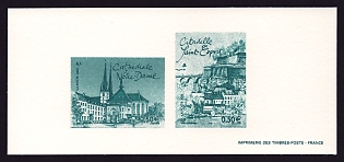 2003 50c France 'Attractions in Luxembourg' Compound Trial Color Proof Miniature Sheetlet, Epreuve de Luxe, Deluxe Presentation Miniature Sheet