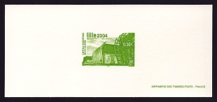 2004 50c France 'Lille, 2004 European Cultural Capital' Trial Color Proof Miniature Sheetlet, Epreuve de Luxe, Deluxe Presentation Miniature Sheet