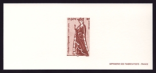 2004 50c France 'Queen Eleanor of Aquitaine (c. 1122-1204)' Trial Color Proof Miniature Sheetlet, Epreuve de Luxe, Deluxe Presentation Miniature Sheet